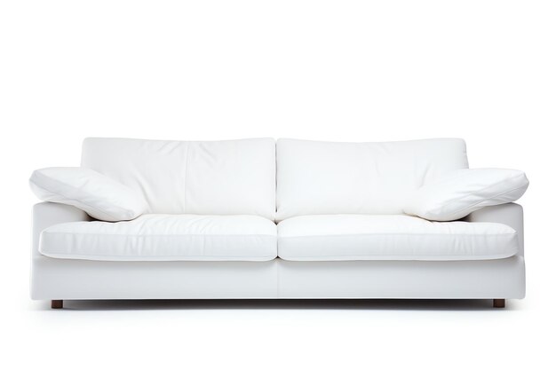 Foto un divano bianco con cuscini