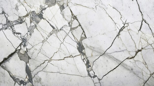 Photo white cracked marble rock stone marble texture wallpaper background generative ai