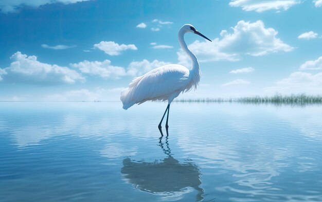 A white crane