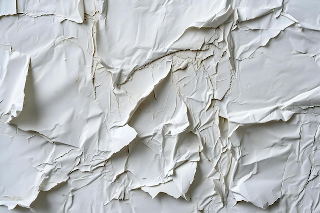 Photo white creased crumpled paper background grunge texture backdrop