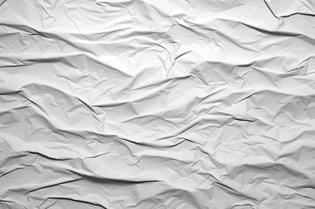 Photo white crinkled paper texture background