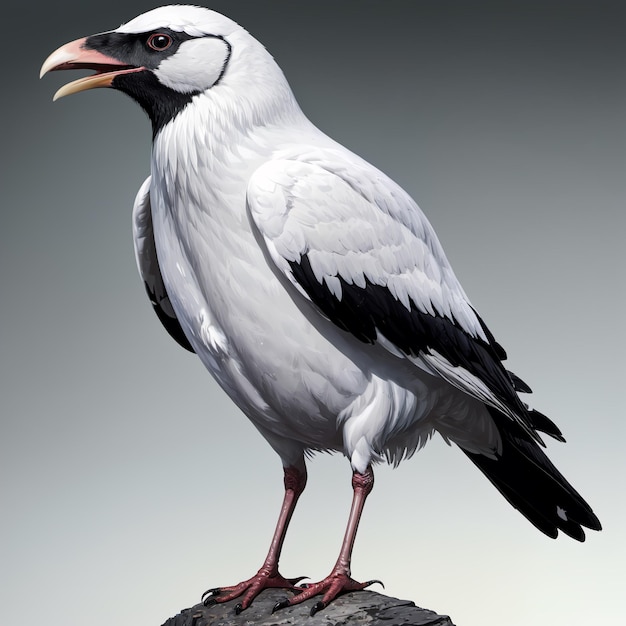 white crow on a light background