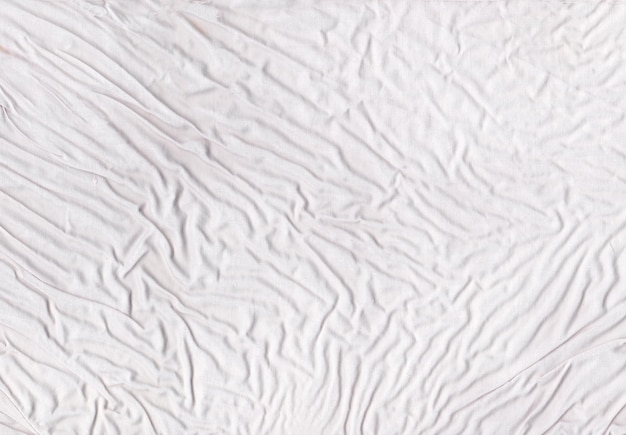 White crumpled fabric texture