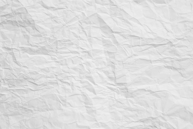 White crumpled paper abstract art background Wrinkled texture effect Copy space