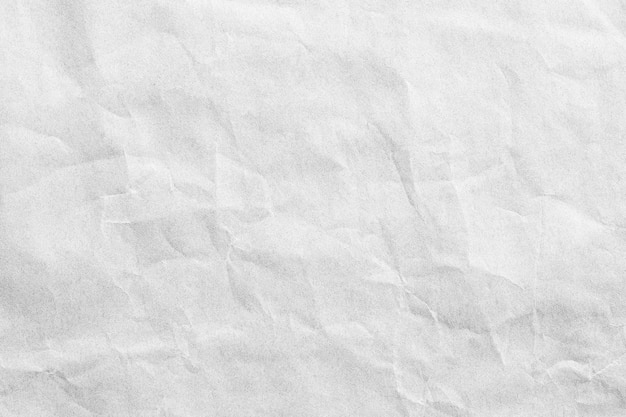 White crumpled paper background texture