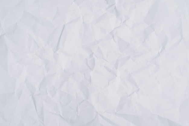 White crumpled paper background and texture