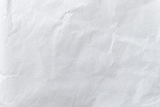 White crumpled paper background