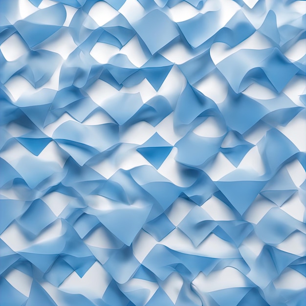 白いしわくちゃの紙の背景しわくちゃの紙の3 dレンダリングと抽象的な青い背景
