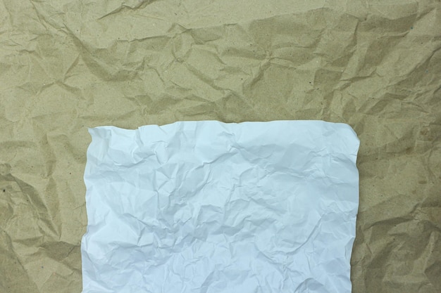 Photo white crumpled paper and old crumpled paper texture background.