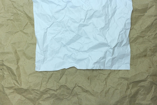 White crumpled paper and old crumpled paper texture\
background.