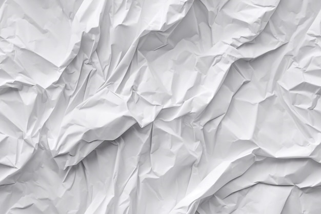 White crumpled paper seamless texture