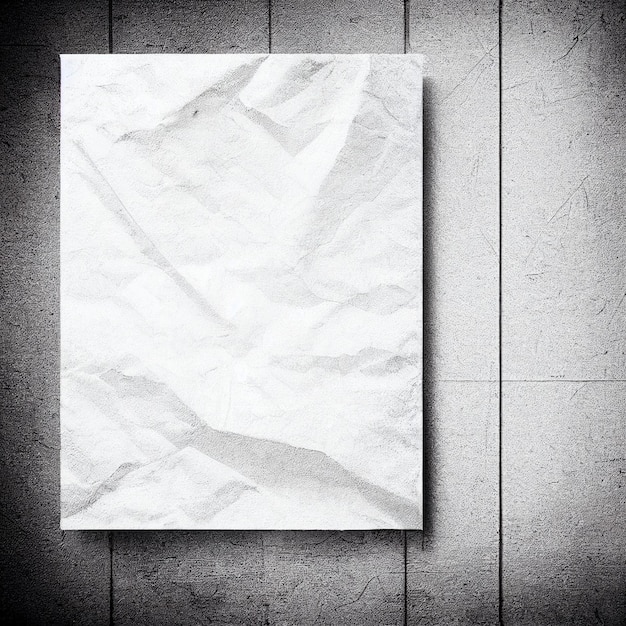 White crumpled paper sheet texture background