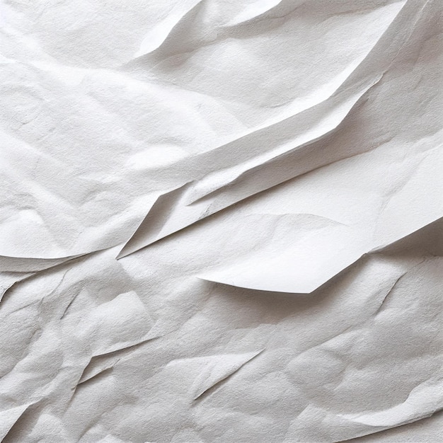 White crumpled paper sheet texture background