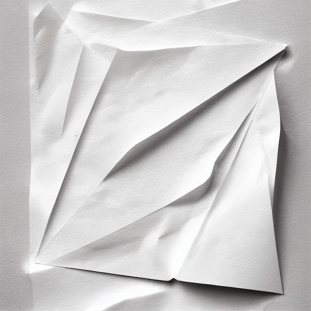 White crumpled paper sheet texture background