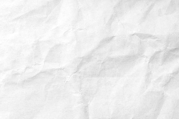 White crumpled paper texture background. Close-up.