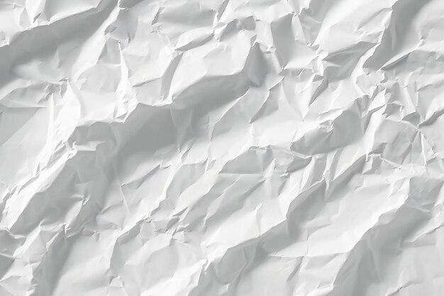 Photo white crumpled paper texture background for design with copy space for text or image