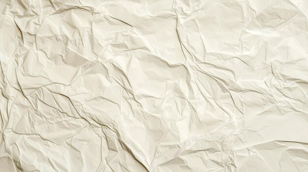 White crumpled paper texture background generative ai