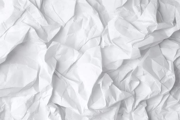 White crumpled paper texture background Generative ai