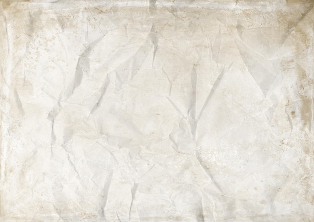 White crumpled paper texture background. Vintage wallpaper