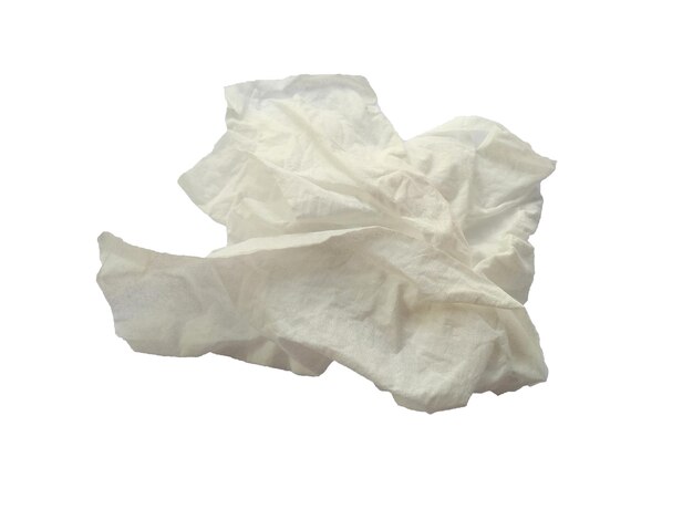 White crumpled paper texture for background