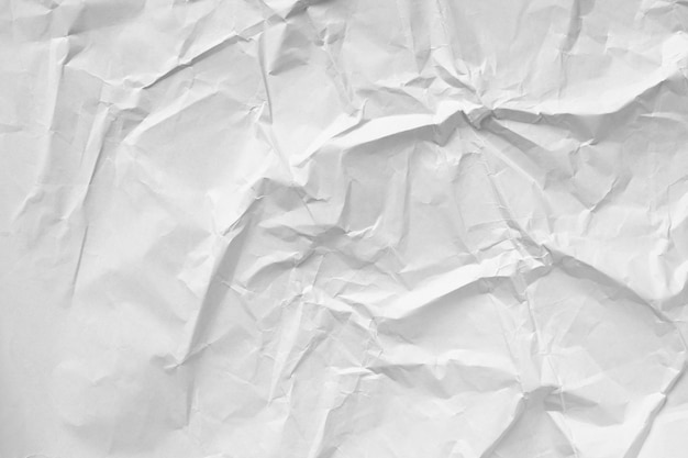 White crumpled paper texture background