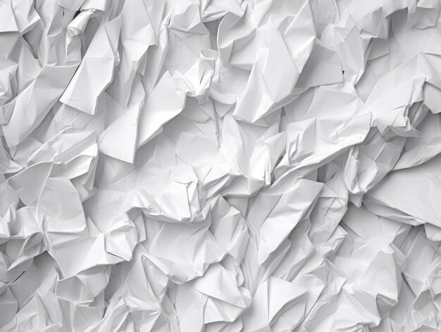 White crumpled paper texture background