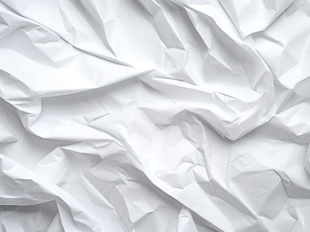 White crumpled paper texture background