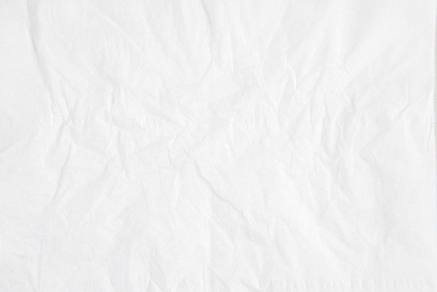 White crumpled paper texture. Clean white paper.