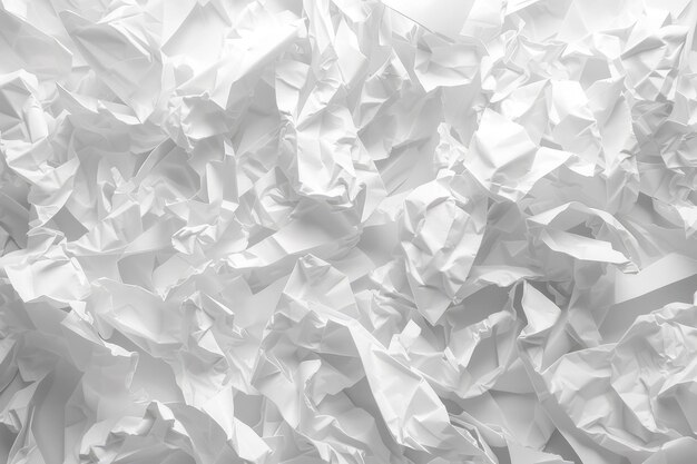 Photo white crumpled paper texture