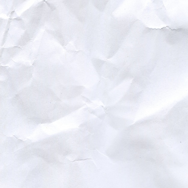 White crumpled paper texture  