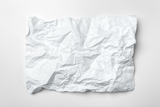 White crumpled paper