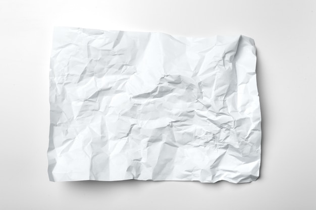 white crumpled paper