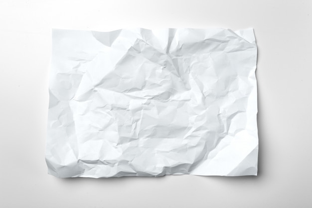 White crumpled paper