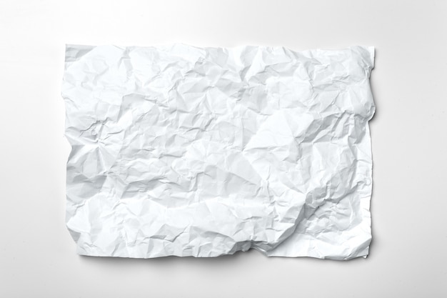 White crumpled paper