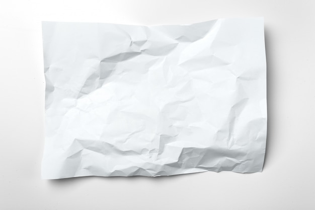 white crumpled paper
