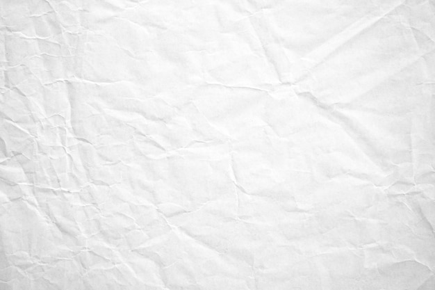 White crumpled recycle paper texture  background