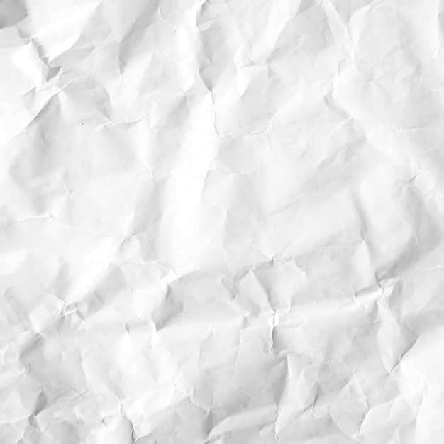 White crumpled recycle paper texture  background