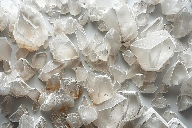 White Crystal Surface Texture Background
