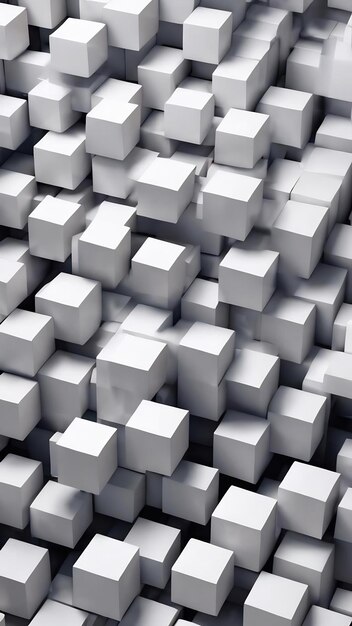 White cubes 3d background