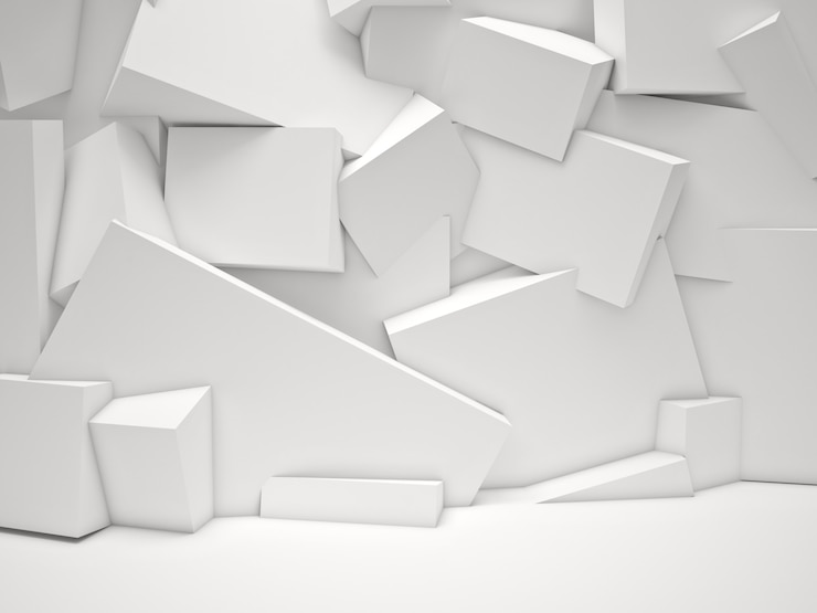 Photo white cubes background