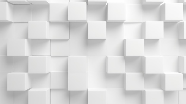 Photo white cubes wall background