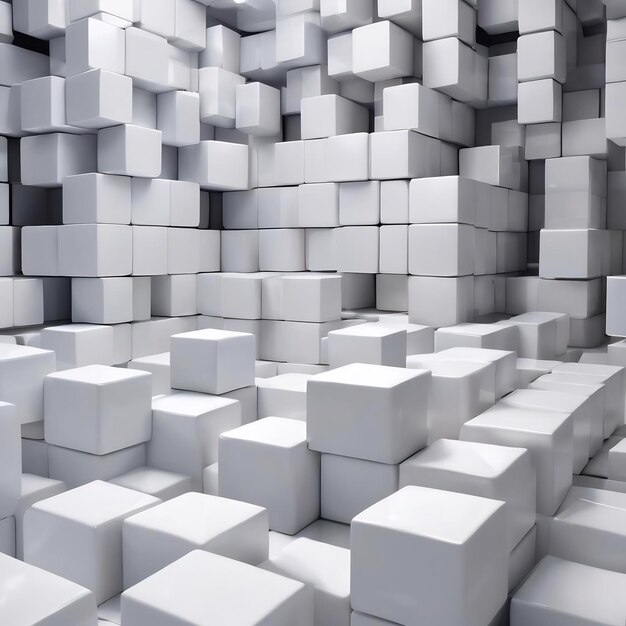 White cubes in a white room