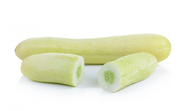 White cucumbers on white wall