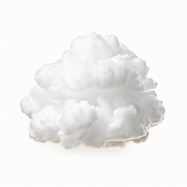 White cumulus cloud isolated on white background