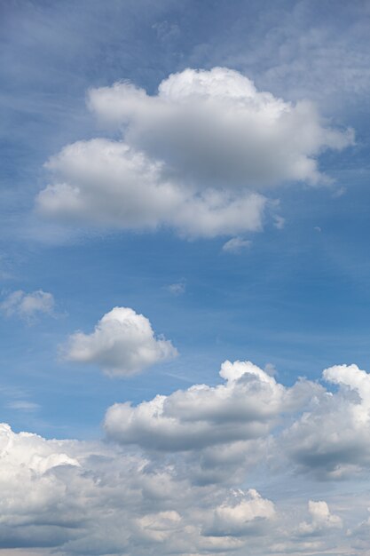 White cumulus clouds