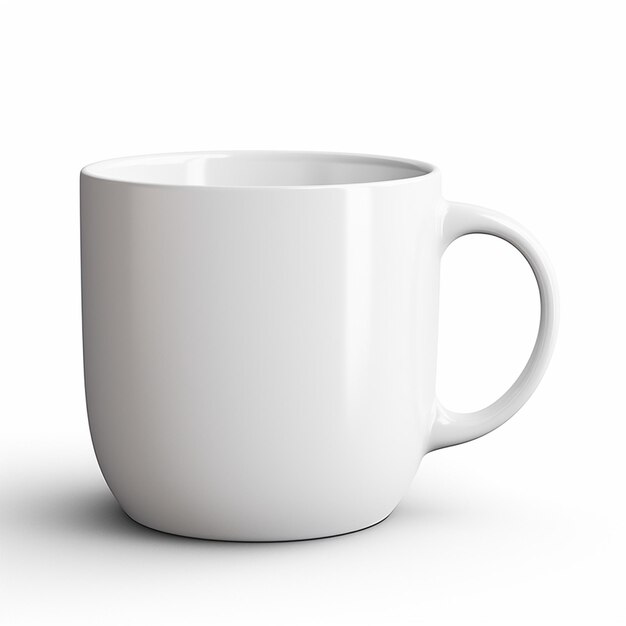 White cup isolated on white