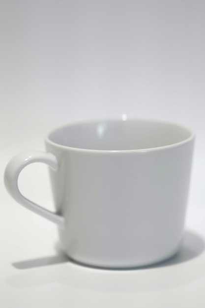 white cup mockup isolated on background