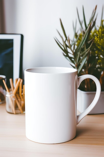 Photo white cup mockup