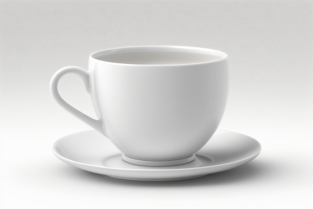 White Cup On White Background Generative AI