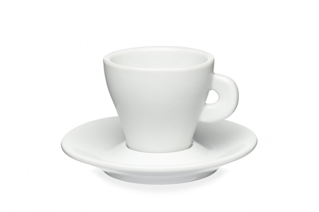 White cup on a white background.